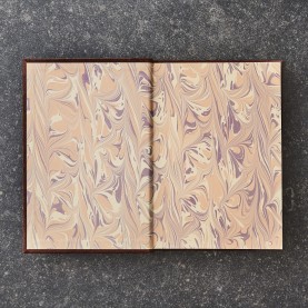 Suede Notebook with Marbled...